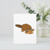 XX- Duck Bled Platypus Cartoon Briefkaart (Staand voorkant)