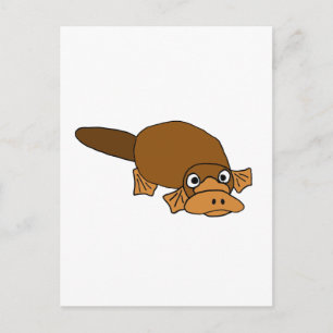 XX- Duck Bled Platypus Cartoon Briefkaart