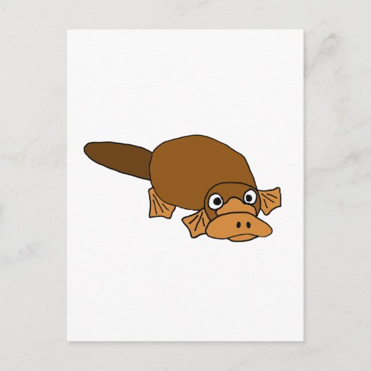 XX- Duck Bled Platypus Cartoon Briefkaart (Voorkant)