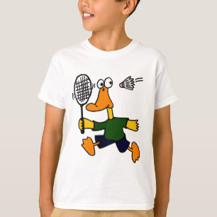 XX- Duck Plays Badminton Cartoon T-shirt