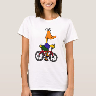 XX- Duck Riding Bicycle Cartoon T-shirt