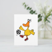 XX- Duck Spelling Soccer Cartoon Briefkaart (Staand voorkant)