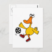 XX- Duck Spelling Soccer Cartoon Briefkaart (Voorkant / Achterkant)