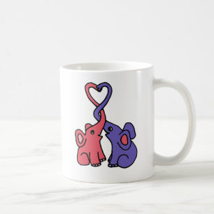 XX- Elephant Love Cartoon Koffiemok