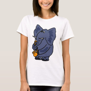 XX- Elephant-spelsaxophone T-shirt
