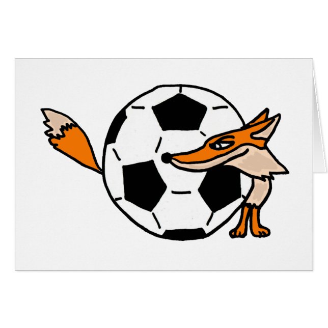 XX- Fox achter een Voetbal Art (Voorkant Horizontaal)