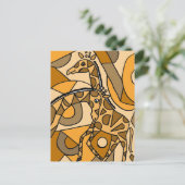 XX- Fun Giraffe Art Briefkaart (Staand voorkant)