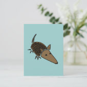 XX- Funky Armadillo Art Briefkaart (Staand voorkant)