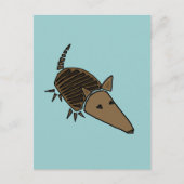 XX- Funky Armadillo Art Briefkaart (Voorkant)