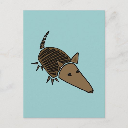XX- Funky Armadillo Art Briefkaart (Voorkant)