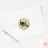 XX- Funky Armadillo Art Ronde Sticker (Envelop)