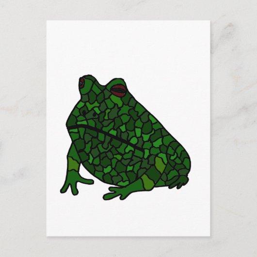 XX- Funky Frog Art Briefkaart (Voorkant)