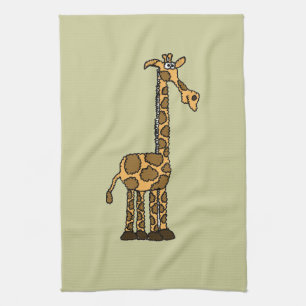 XX- Funky Giraffe cartoon Theedoek