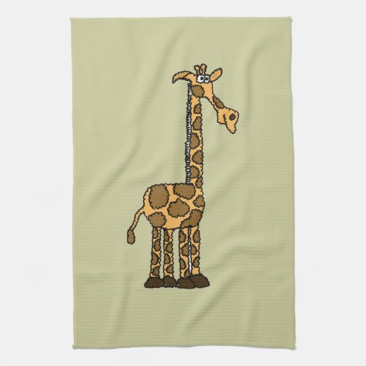 XX- Funky Giraffe cartoon Theedoek (Verticaal)