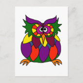 XX- Funky Owl Art Cartoon Briefkaart (Voorkant)