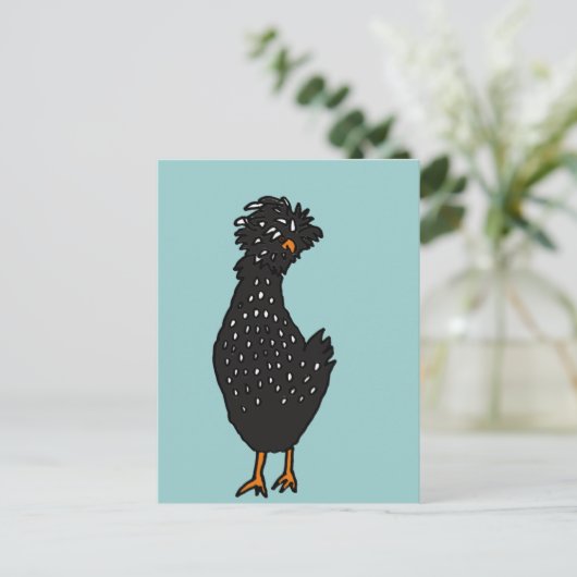 XX- Funky Poland Chicken Briefkaart (Staand voorkant)