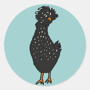 XX- Funky Poland Chicken Ronde Sticker