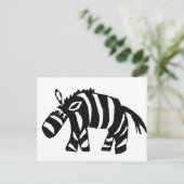 XX- Funky Primitive Art Zebra Briefkaart (Staand voorkant)