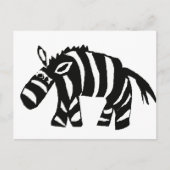 XX- Funky Primitive Art Zebra Briefkaart (Voorkant)