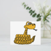 XX- Funky Rattlesnake Cartoon Briefkaart (Staand voorkant)