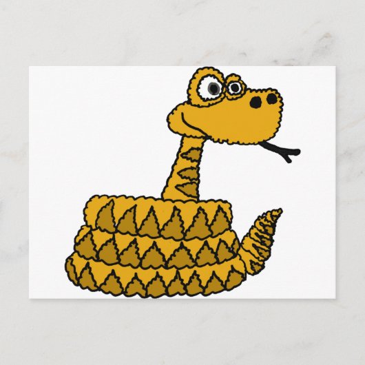 XX- Funky Rattlesnake Cartoon Briefkaart (Voorkant)