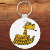 XX- Funky Rattlesnake Cartoon Sleutelhanger (Voorkant)