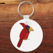XX- Funky Red Kardinaal Sleutelhanger (Voorkant)