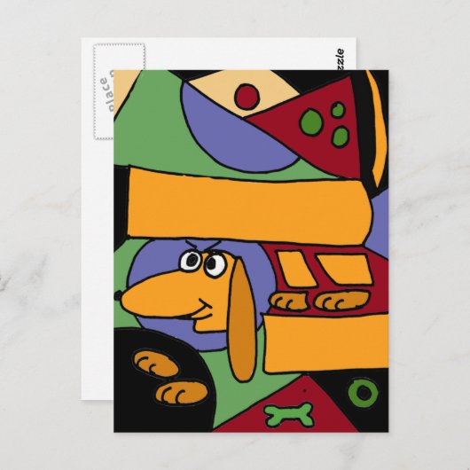 XX- Funny Abstract Art Dachshund Briefkaart (Voorkant / Achterkant)