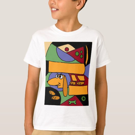 XX- Funny Abstract Art Dachshund T-shirt (Voorkant)
