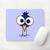 XX- Funny Bluebird Art Cartoon Muismat (Met muis)