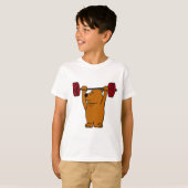 XX- Funny Brown Beer Weight Lifting T-shirt (Voorkant volledig)
