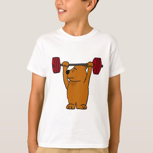 XX- Funny Brown Beer Weight Lifting T-shirt (Voorkant)