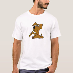 XX- Funny Brown Dog speelt het Clarinet T-shirt