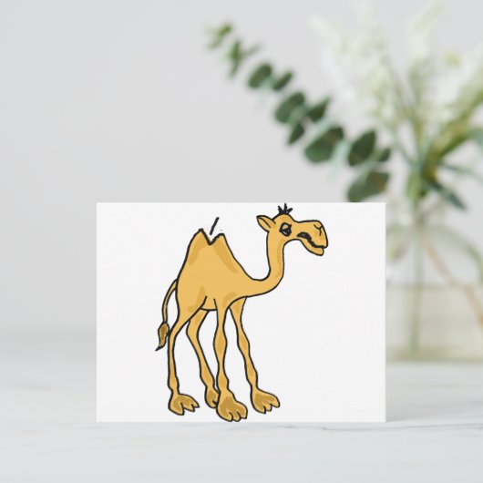 XX- Funny Camel Cartoon Briefkaart (Staand voorkant)