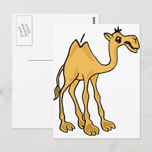 XX- Funny Camel Cartoon Briefkaart (Voorkant / Achterkant)