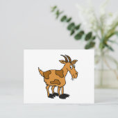 XX- Funny Cartoon Goat Briefkaart (Staand voorkant)