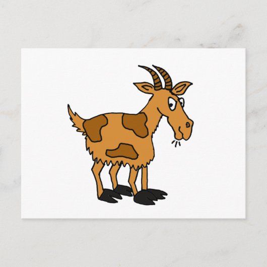 XX- Funny Cartoon Goat Briefkaart (Voorkant)