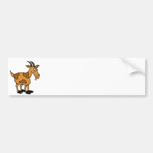 XX- Funny Cartoon Goat Bumpersticker (Voorkant)