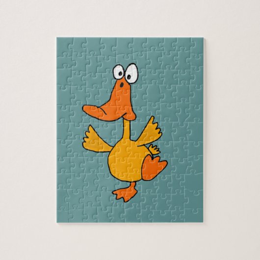XX- Funny Dancing Duck Cartoon Legpuzzel (Verticaal)
