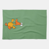 XX- Funny Dancing Duck Cartoon Theedoek (Horizontaal)