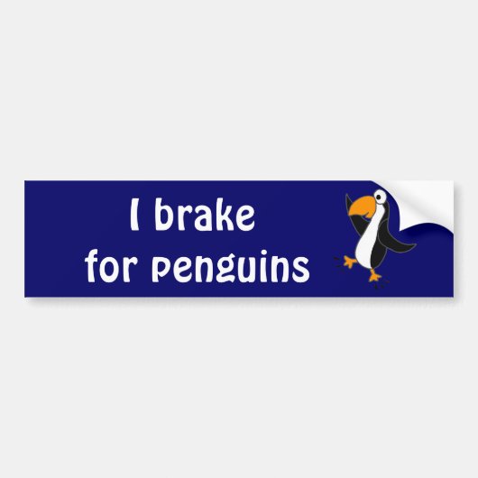 XX- Funny Dansende Penguin Cartoon Bumpersticker (Voorkant)