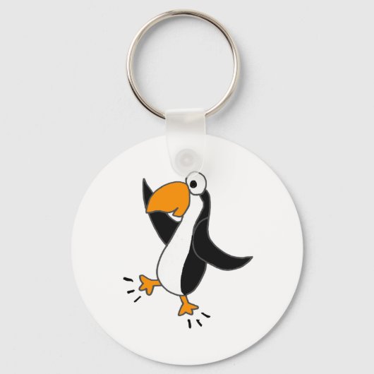 XX- Funny Dansende Penguin Cartoon Sleutelhanger (Voorkant)
