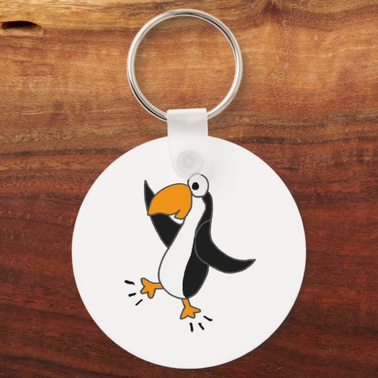 XX- Funny Dansende Penguin Cartoon Sleutelhanger (Voorkant)