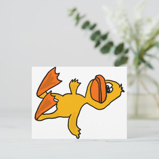 XX- Funny Dead Duck Cartoon Briefkaart (Staand voorkant)