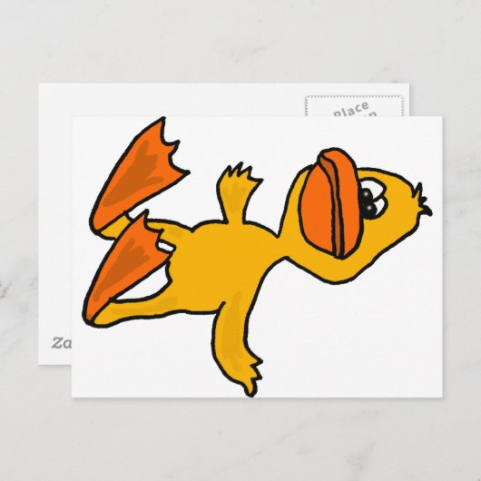 XX- Funny Dead Duck Cartoon Briefkaart (Voorkant / Achterkant)