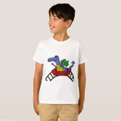 XX- Funny Dragon op een Onderzetter van Roller T-shirt (Voorkant volledig)