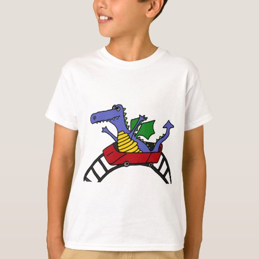 XX- Funny Dragon op een Onderzetter van Roller T-shirt (Voorkant)