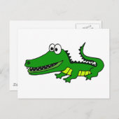 XX- Funny Funky Gator Briefkaart (Voorkant / Achterkant)