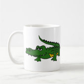 XX- Funny Gator Cartoon Koffiemok (Links)