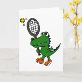 XX- Funny Gator-speldenne Kaart (Gele Bloem)